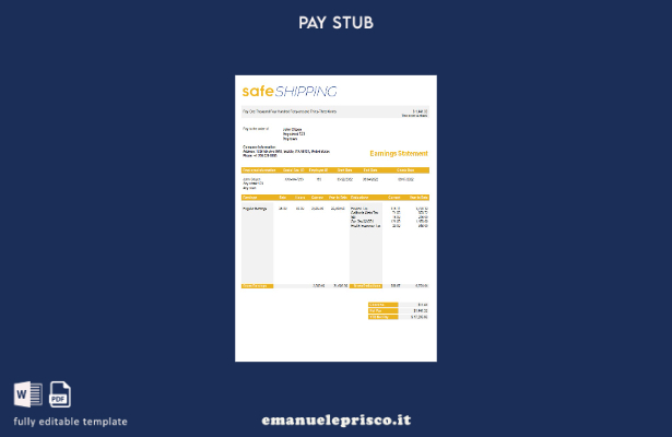 stile verificato Modello di libro paga per compagnia di spedizioni sicura