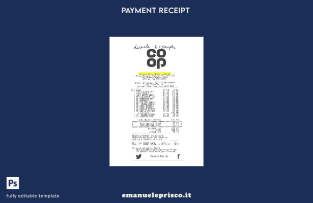 modello di assegno di pagamento Co Operative Group Limited in stile verificato