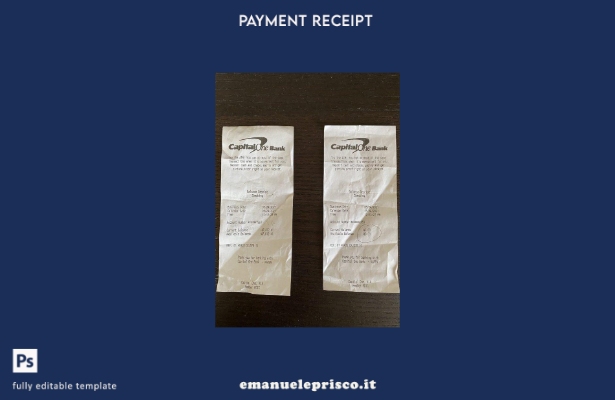 modello di assegno di pagamento bancario USA Capital one in stile verificato