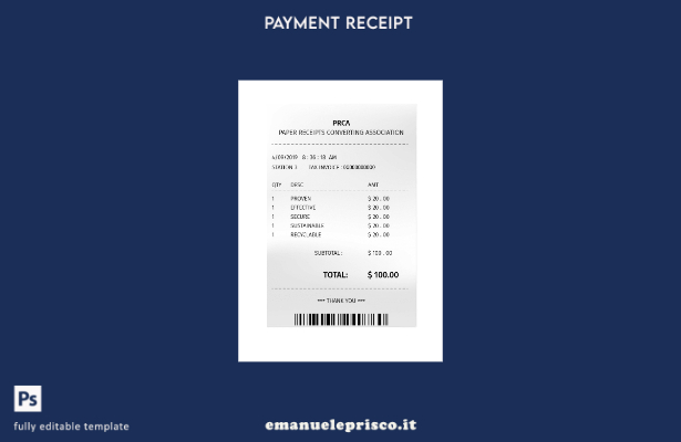 modello di controllo di pagamento Prca in stile verificato