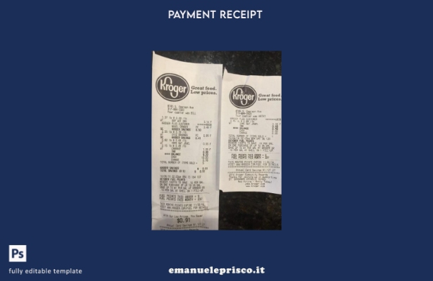 modello di controllo di pagamento aziendale Kroger in stile verificato