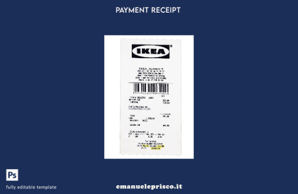 modello di controllo di pagamento aziendale globale Ikea in stile verificato