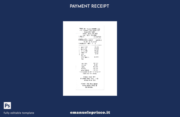 modello di ricevuta di pagamento Bakmi Gm Plaza in stile verificato
