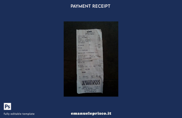 modello di ricevuta di pagamento del negozio di alimentari Lidl in stile verific