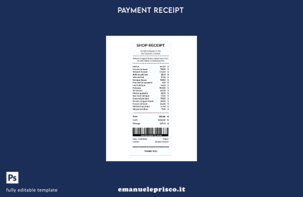 stile verificato Modello di modello di controllo del pagamento del negozio