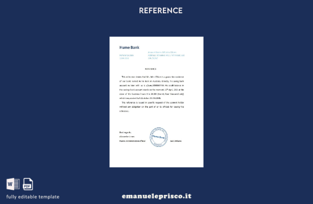 modello di riferimento Australia Hume in stile verificato