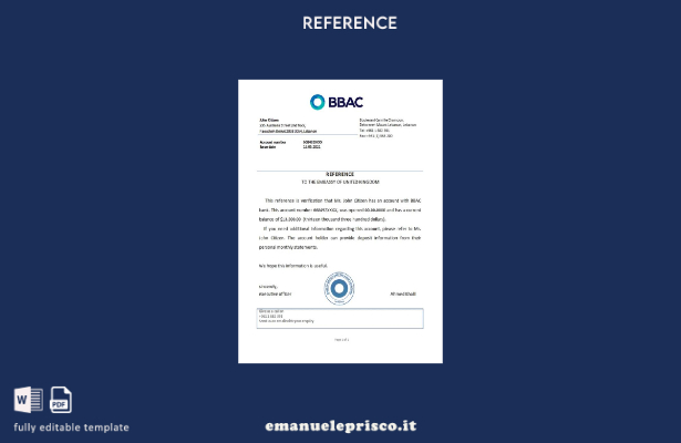 modello di riferimento BBAC libanese in stile verificato