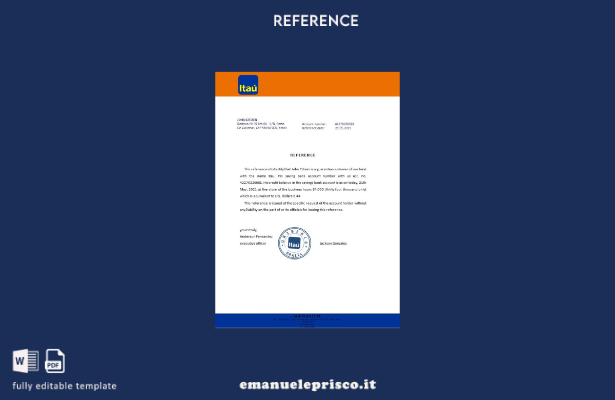 modello di riferimento Brasile Itau stile verificato