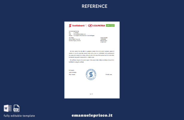 modello di riferimento Colombia Scotiabank Colpatria stile verificato