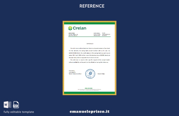 modello di riferimento Crelan Belgio stile verificato