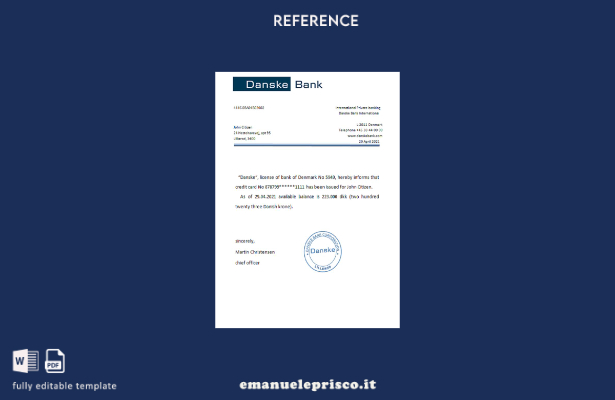 modello di riferimento Danimarca Danskebank stile verificato