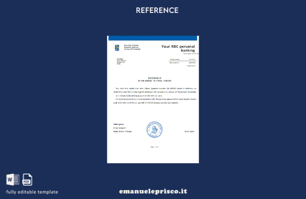 modello di riferimento RBC canadese in stile verificato