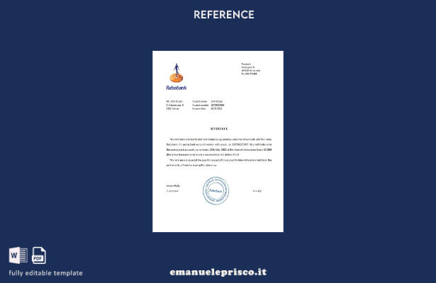 modello di riferimento Rabobank olandese in stile verificato