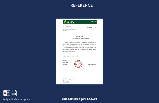 modello di riferimento SMBC giapponese in stile verificato