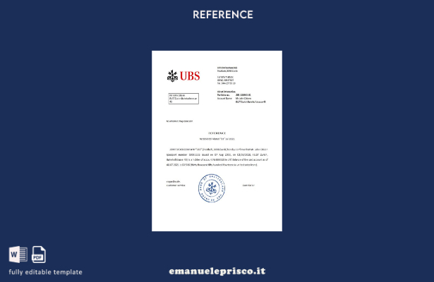 modello di riferimento UBS svizzero stile verificato