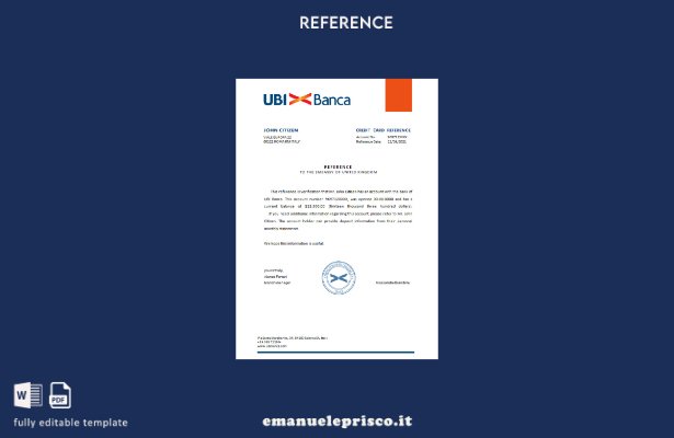 modello di riferimento Ubi Banca stile Italia verificato