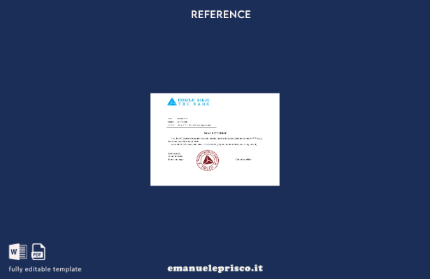 modello di riferimento bancario Georgia TBC in stile verificato
