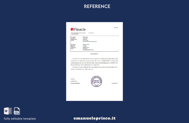 modello di riferimento bancario India Finacle in stile verificato