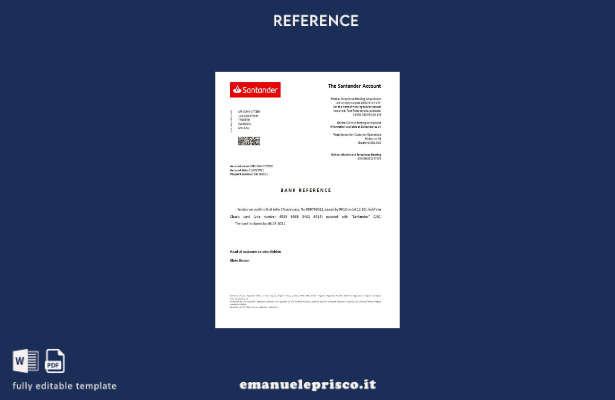 modello di riferimento chiusura Santander stile verificato Regno Unito