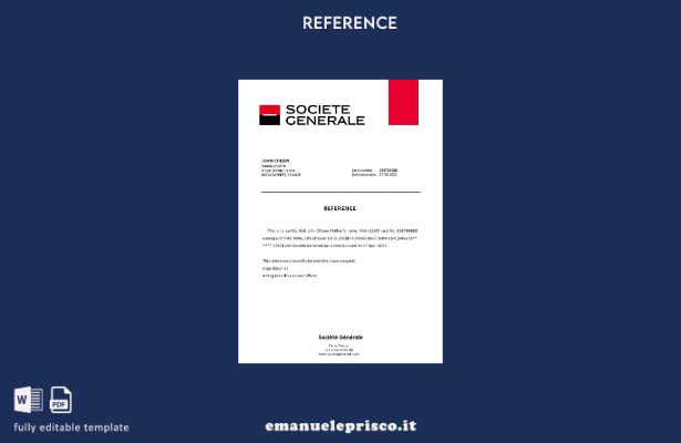 modello di riferimento chiusura stile verificato France Société Générale