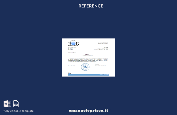modello di riferimento della Bhutan Bank of Bhutan in stile verificato