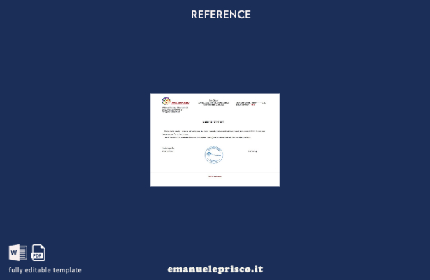 modello di riferimento della banca Procredit Moldova in stile verificato