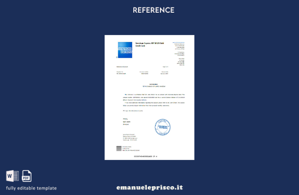 modello di riferimento della carta di credito Gold Canada American Express Air M