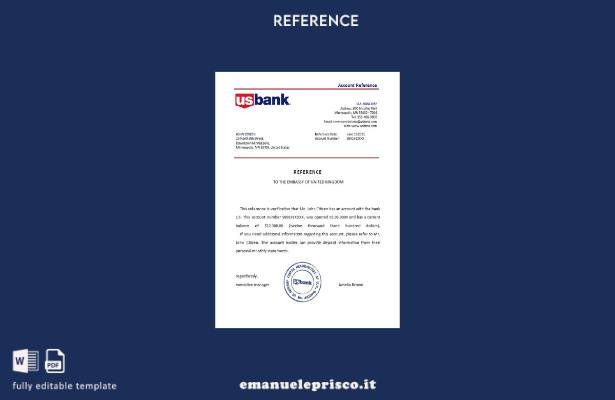 modello di riferimento di stile verificato USA U.S. Bankcorp