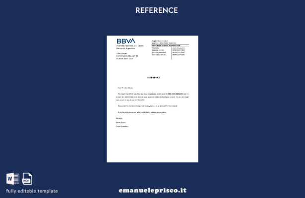 modello di riferimento per la chiusura bancaria BBVA in stile verificato Argenti