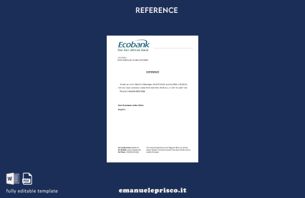 modello di riferimento per la chiusura dell'Ecobank del Sud Sudan in stile verif