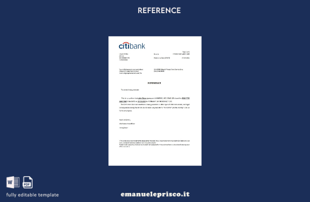 modello di riferimento per la chiusura di Hong Kong Citibank in stile verificato