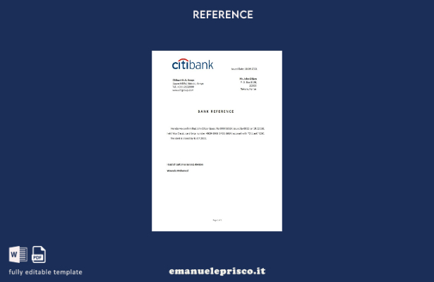 modello di riferimento per la chiusura di Kenya Citibank in stile verificato
