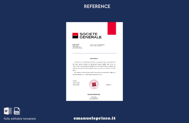 modello di riferimento stile verificato France Société Générale