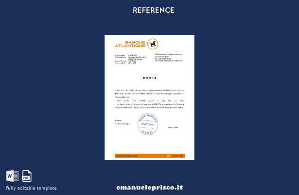 modello di riferimento stile verificato Senegal Banque Atlantique