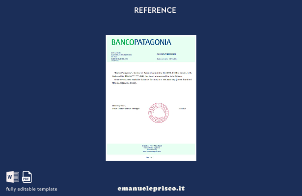 stile verificato Modello di riferimento Bancopatagonia Argentina