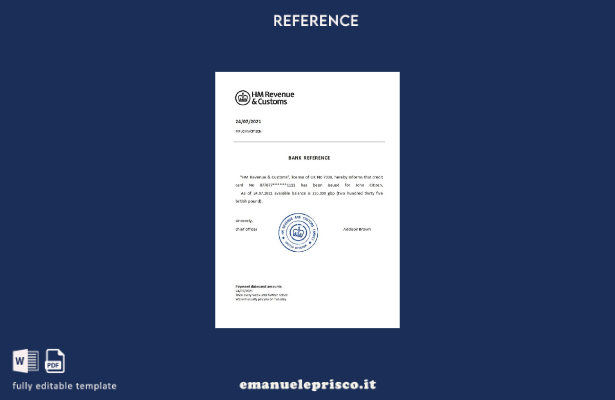 stile verificato Modello di riferimento HM Revenue & Customs del Regno Unito