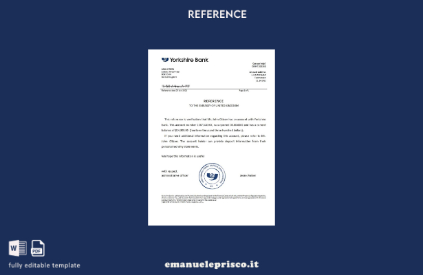 stile verificato Modello di riferimento della banca dello Yorkshire del Regno Un