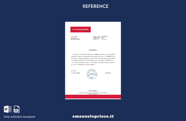 stile verificato Modello di riferimento norvegese della Norvegia Bank