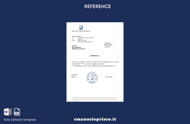 stile verificato modello di riferimento San Marino Banca di San Marino