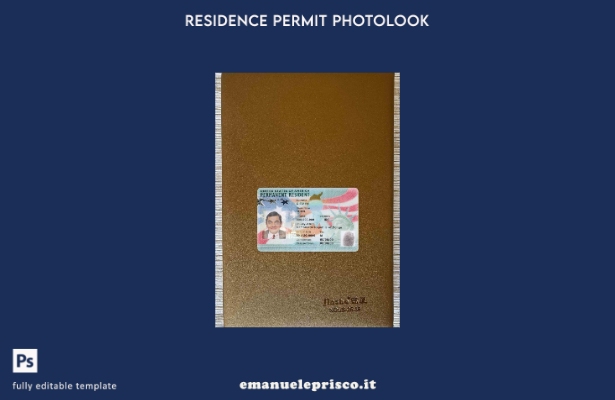 Carta verde USA stile verificato, carta di residenza permanente ( presente) mod