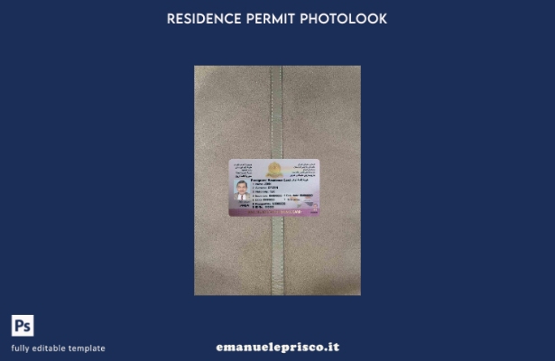 modello FRONTALE photolook per carta di soggiorno in stile verificato in Iraq (K