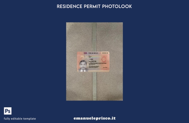 modello FRONTE photolook della carta di residenza permanente del Belgio in stile