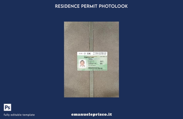 modello frontale photolook con carta verde messicana in stile verificato (permes