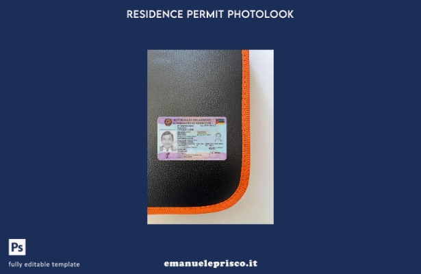 modello frontale photolook per carta di residenza in stile verificato del Mozamb