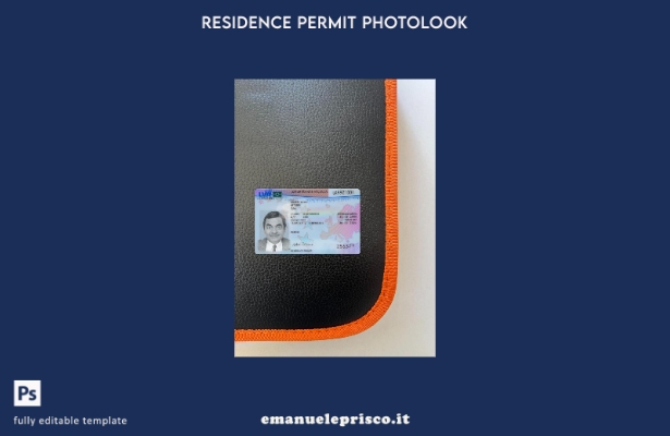modello frontale photolook per permesso di soggiorno in stile verificato in Lett
