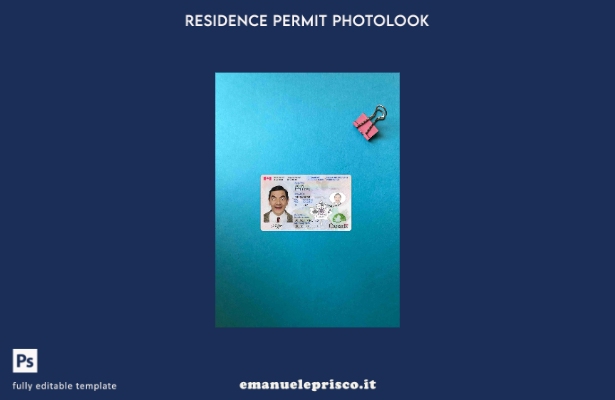 stile verificato Modello FRONTALE photolook per carta di residenza permanente Ca