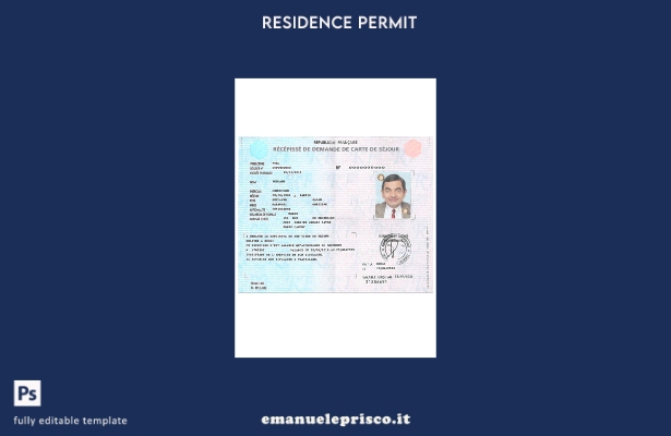 modello di ricevuta della richiesta della carta di soggiorno in stile verificato