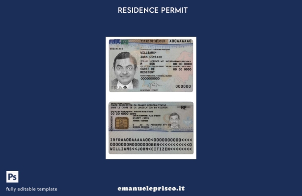 stile verificato Modello presente nuova carta di soggiorno in Francia