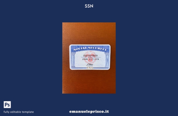 modello FRONTALE con sfondo marrone photolook USA SSN stile verificato