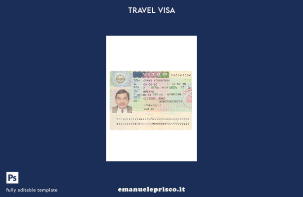 Modello di visto Schengen per la Repubblica Ceca in stile verificato
